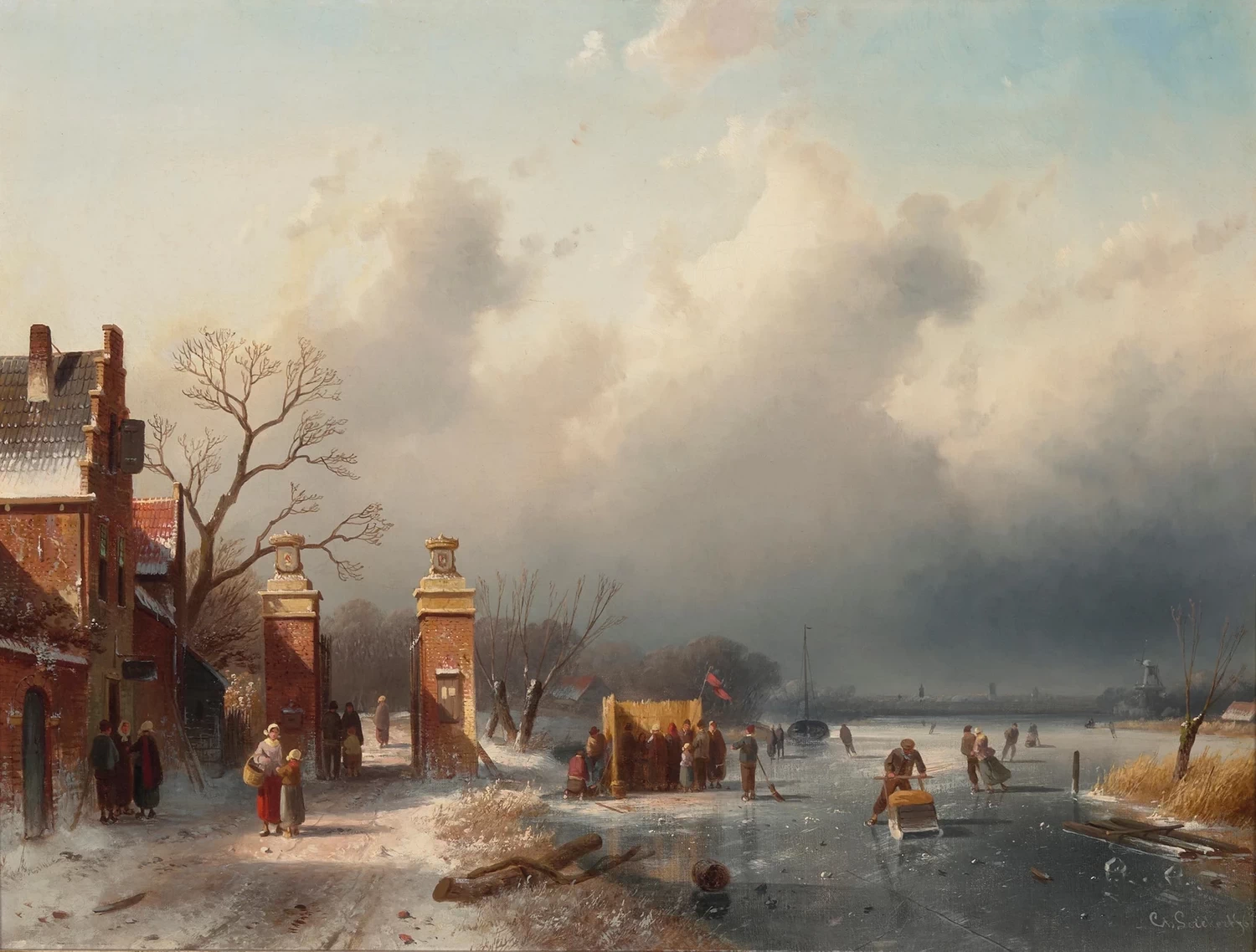 Charles Leickert - Vecchio pedaggio a Warmond
